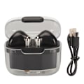 Miniatyrbillede 2 af 8: Sprog Oversætter Earbuds Bluetooth 5.3 Understøtter 144 Sprog Trådløs Oversætter Earphone med Transparent Etui Sort