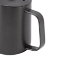 Miniatyrbild 4 av 8: Lång smal kaffekanna svart rostfritt stål rostfri liten häll över vattenkokare med lock för hem 350 ml