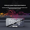 Miniatyrbild 4 av 5: 5-i-1 Multifunktionell Klocka, Elegant Spegel LED-Display Väckarklocka Med Dubbla Alarm För Flickor Vuxna, Stöd För TF-kort, Bluetooth-Högtalare