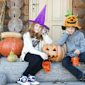 Pikkukuva 5 / 8: Halloween-hattujuhlatanssi noitaverkko koristeelliset rekvisiitat teräväkulmainen velho noidan hattu