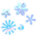 Miniatyrbillede 6 af 8: Konfetti Blomsterformet Glitter Sequin Spangles Fest Bryllup Drys Dekoration Tilbehør (Farverig Blå)