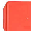 Miniatyrbilde 4 av 8: 3PCS Fargerik Matbrett Rektangel Tykk Binaural Plastbrett Varmebestandig Stable Cafeteria Brett for Hotel Orange