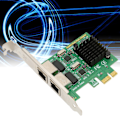 Miniatyrbillede 1 af 8: PCI E NIC Netværkskort 2-vejs RJ45 Port til RTL8111G Chipset PCIE X1 Ethernet LAN Adapter til Win til Linux til VMware
