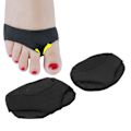 Miniatyrbillede 1 af 8: Forfodssko Indlægssåler Stof Fod Metatarsal Pads Massagepude til Fodpleje Sort