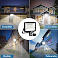 Miniatyrbild 2 av 5: Superstark LED-strålkastare utomhus, energibesparande rörelsesensor säkerhetslampa med IP66 vattentätt skydd, Plug and Play-installation för