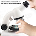 Miniatyrbild 7 av 8: Mikroskop Leksak Vit Biologiskt Mikroskop Leksak Vetenskaplig Pedagogisk Barn Mikroskop Set för Födelsedagspresent