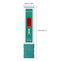 Miniatyrbillede 4 af 8: PH-meter Digital PH-tester Pen med teststrimmelfunktion Termometer til drikkevandspool