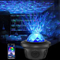 Miniatyrbillede 1 af 6: Stjernelys projektionslampe vandmønsterlampe laserlys atmosfære natlys med opladning Bluetooth lydbar KTV