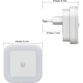 Miniatyrbild 3 av 5: Mjukt Ljusstark LED Nattlampa, Plug-In Design Med Fysisk Rörelsesensor, 6st Vita Lampor Förvandlar Ditt Utrymme Till En Mysig Oas, Idealisk För