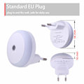 Miniatyrbild 5 av 5: Plug-in Bekväm Nattlampa, Kompakt Design Skymningssensor för Sovrum Badrum Kök Hall
