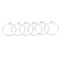 Miniatyrbilde 3 av 8: 50 stk 20 mm Bulk Hoop Øredobber Rustfritt Stål DIY Anti Allergi Vinglass Ringer Smykkefremstilling Bryllup Bursdagsfest