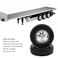 Miniatyrbilde 8 av 8: 2PCS CNC metallhjul felger nav og gummi dekk sett for Tamiya traktor lastebil 1/14 RC bil