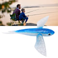 Miniatyrbillede 1 af 8: Fiske lokkemad Flyvende fisk form Kunstig lokkemad Blød silikone lokkemad til havvand bådfiskeriBlå