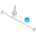 Pikkukuva 1 / 6: Universaali vetoakseli 5mm pyörännavan sovitin yhdistin sopii HSP 94111 94108 1/10 RC-autoonHopea
