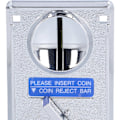 Miniatyrbild 3 av 8: Elektronisk myntacceptor CPU-jämförelse Elektronisk myntväljare för arkadspel Automat Silvergrå