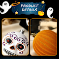 Miniatyrbild 3 av 6: Glittrande Sockerskalledekorationer, Handmålade Kvalitets Resin Halloweenprydnader, Perfekta För Día de Muertos-firanden, Splittringsfria Och