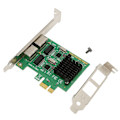 Miniatyrbillede 2 af 8: PCI E NIC Netværkskort 2-vejs RJ45 Port til RTL8111G Chipset PCIE X1 Ethernet LAN Adapter til Win til Linux til VMware