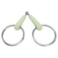 Miniatyrbilde 2 av 8: Heste Snaffle Bit Gummibelagt Rustfritt Stål Løs Ring Heste Munnbit for Trening Ridning