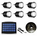 Miniatyrbild 1 av 5: Solardriven infälld utomhusmarkspotlight, energibesparande lågvolt LED landskapsbelysning för utomhusbruk, med IP67 vattentät för inom- och utomhusbruk