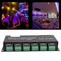 Miniatyrbild 1 av 8: 24-kanals DMX-avkodare digital display RGBW DMX512 dimningsdrivrutin LED-styrenhet för scenfält DC5V-24V