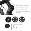 Miniatyrbillede 7 af 8: Cykelcomputerholder CNC Anode 28,6mm forgaffeldiameter 304 rustfrit stål skruer cykelstam headset cover mount sort