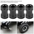Miniatyrbild 8 av 8: 4 st 12 mm RC Hex hjulnav metall adapter för D90 AX10 CC01 SCX10 F350 Crawler (20 mm svart)