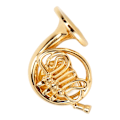 Miniatyrbillede 4 af 8: Miniature Fransk Horn Guld Farve Eksklusiv Elegant Holdbar Metal Høj Simulation Mini Fransk Horn Model til Bord Hylde