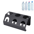 Miniatyrbilde 1 av 8: Brusflaskeholder 3 hull Soda flaske dreneringsstativ Brustilbehør med silikonpute Svart