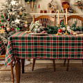 Miniatyrbilde 1 av 7: Juleduk, rutete, rektangulær, til julefestdekorasjon