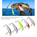 Miniatyrbilde 8 av 8: 5 stk Minnow fiske lokke flytende kunstig hard agn lang kast agn med stålkule