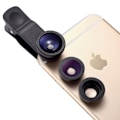 Miniatyrbillede 3 af 6: 3-i-1 Universal Fisheye Vidvinkel Makro Clip Kameraobjektiv Kit