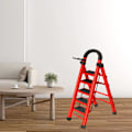Miniatyrbillede 5 af 5: Foldbar Teleskopisk Stiger Elevator Tykkere Stor Pedal Stabil og Holdbar Fiskenbens Stiger Indendørs Multifunktionel Trin Stiger