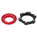Miniatyrbillede 2 af 8: MEIJUN Centerlock til 6 Bolt Fitting Adapter Lockring Aluminiumlegering Akselnavadapter til Thru Axle HubRød