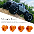 Miniatyrbild 8 av 8: 4PCS RC Hex Koppling Aluminiumlegering Orange Hög Hållfasthet RC Hex Kombiner för ZD Racing 1/7 MX 07