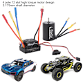 Pikkukuva 8 / 8: Vedenpitävä harjaton moottori 4P 3650 3100KV T-urosliitin 60A harjattomalla ESC-sarjalla 1/10 RC-autoon