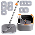 Miniatyrbild 1 av 6: Mop för lata personer, handsfree moppning, artefakt för rengöring, smutsseparation, automatisk roterande mopp, platt mopp, ren mopp