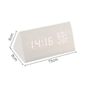 Miniatyrbild 2 av 5: Digital träväckarklocka, USB-driven sängklocka med LED-display