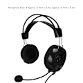 Pikkukuva 8 / 8: Peliheadset, langallinen, mukava, monitoiminen, monivärinen RGB-kuuloke, jossa kaikille suunnille suunnattu mikrofoni, musta