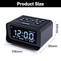 Miniatyrbild 5 av 5: 0-100% Dimmer Digital Väckarklocka Radio, Lättanvänd Modern Inredning för Sovrum, Kök, Skrivbord med Stor HD-Display, RGB Färgskiftande
