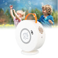 Miniatyrbild 1 av 8: Automatisk roterande bubbelmaskin USB uppladdningsbar automatisk bubbelblåsare för barn småbarn inomhus utomhus födelsedagsfester leksaker vit