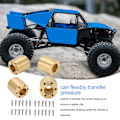 Miniatyrbild 8 av 8: 4 st mässingshjulsexadapter för RC-bil Crawler breddningsadapter för 1/10 RC Crawler 1,9 2,2 tum VP-hjul fälgar 22 mm tjocklek