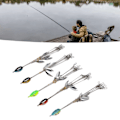 Miniatyrbilde 1 av 8: 5 stk Lokkefiske Rigger Stål Paraply Fiske Bass Lokker Agnet 18cm 4 Bladet Fiske Rigger for Ferskvann Sjøvann