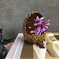 Miniatyrbild 1 av 3: Simuleringar Kristalldrake Ägg Prydnader Skrivbordsdekorationer Blanka Hartsdrakägg Prydnader Present till vänner och familj