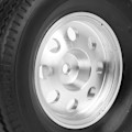 Miniatyrbilde 4 av 8: 2PCS CNC metallhjul felger nav og gummi dekk sett for Tamiya traktor lastebil 1/14 RC bil