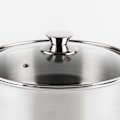 Miniatyrbilde 3 av 4: Rustfritt stål kokekar, suppekar med glasslokk damp hull