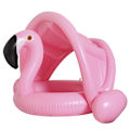 Miniatyrbillede 2 af 2: Flamingo Baby Svømme Ring med Solskærm Beskyttelse Baby Svømmehjælp Oppustelig Baby Pool Svømme Ring