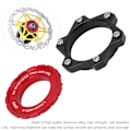 Miniatyrbillede 7 af 8: MEIJUN Centerlock til 6 Bolt Fitting Adapter Lockring Aluminiumlegering Akselnavadapter til Thru Axle HubRød