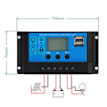 Miniatyrbillede 8 af 8: 60A 12V 24V Auto Solar Charge Controller PWM Controller(60A)
