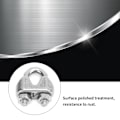 Miniatyrbilde 6 av 8: 10 stk M5 rustfritt stål U-bolt sadelfeste Heavy Duty Wire Rope Cable Clamp