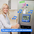 Miniatyrbild 7 av 8: Magnetiska digitala timers för läxor, högljudd tyst omkopplare stor LCD-skärm digital timer, infällbart stöd för flera installationssätt